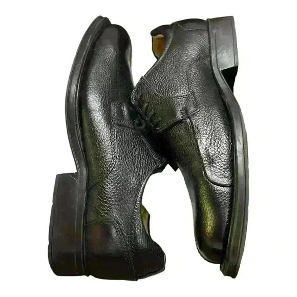LIKE NEW Belvedere Bay Bridge Lace Up Oxford Shoes Men Size 8.5D Black Leather - Picture 13 of 16